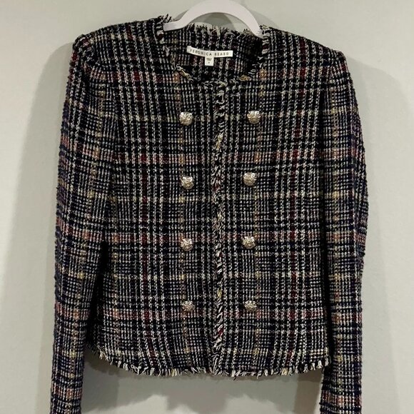 Veronica Beard Tweed Pattern Evening Jacket Size M - Picture 1 of 7